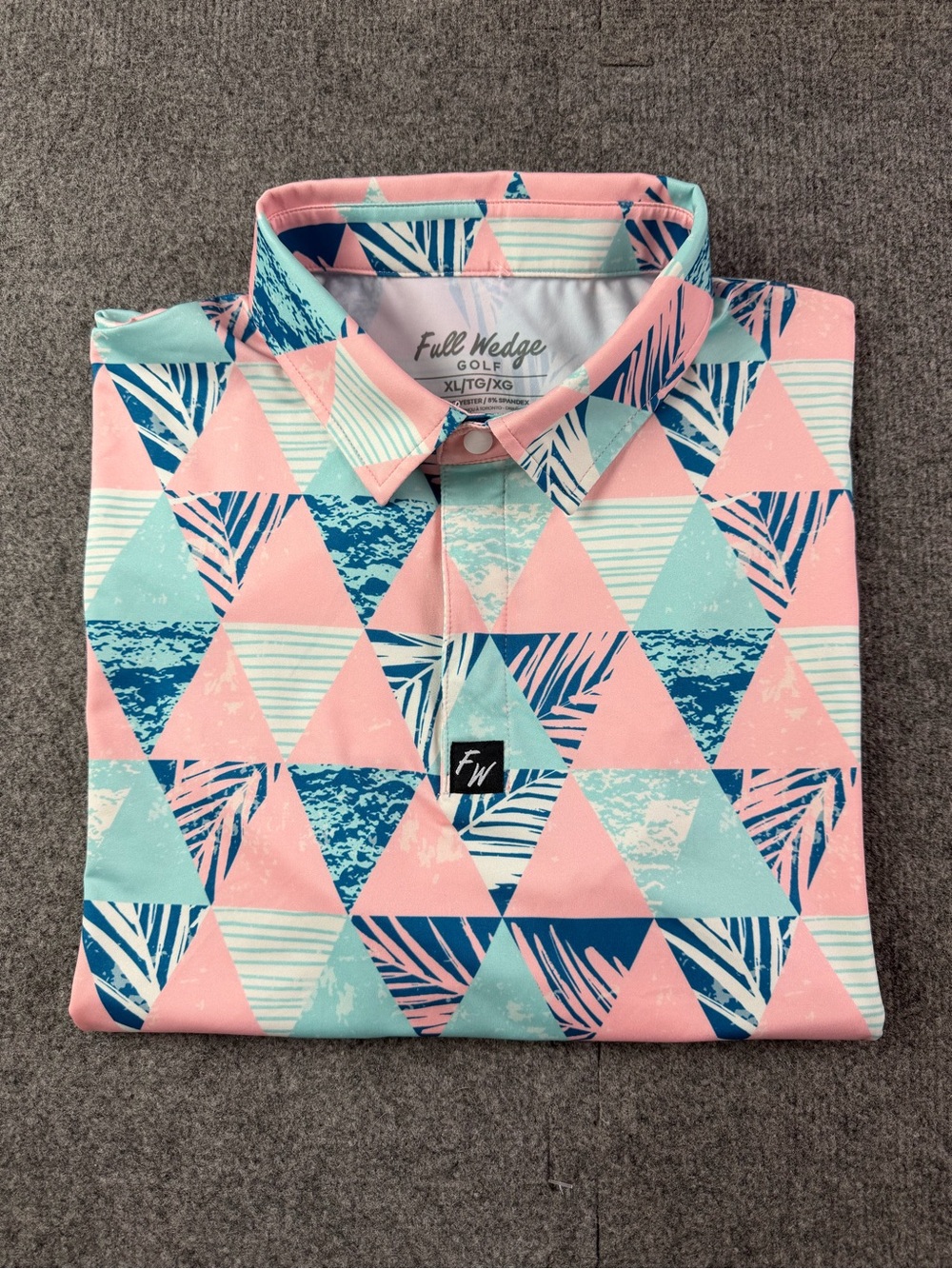 Full Wedge Golf Mens Short Sleeve Golf Polo Shirt Size XL Multicolor